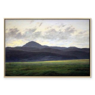 Obraz - Caspar David Friedrich - Górski krajobraz w Czechach 120x80 W ramie drewnianej naturalnej