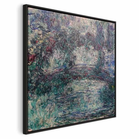 Obraz - Claude Monet - Japoński mostek 60x60 W ramie drewnianej czarnej