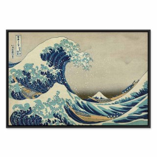 Obraz - Hokusai Katsushika - Wielka fala w Kanagawie 60x40 W ramie drewnianej czarnej
