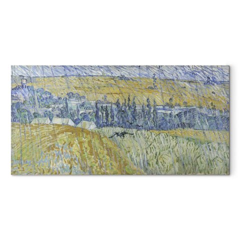 Obraz - Vincent Van Gogh - Pejzaż Auvers w deszczu 60x30 Standard