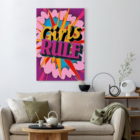 Obraz - Energia barw (1-częściowy) - angielskie napisy na kolorowym tle 20x30 Premium Print