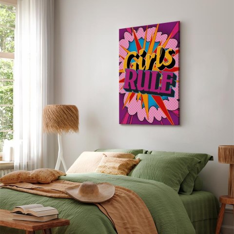 Obraz - Energia barw (1-częściowy) - angielskie napisy na kolorowym tle 20x30 Premium Print