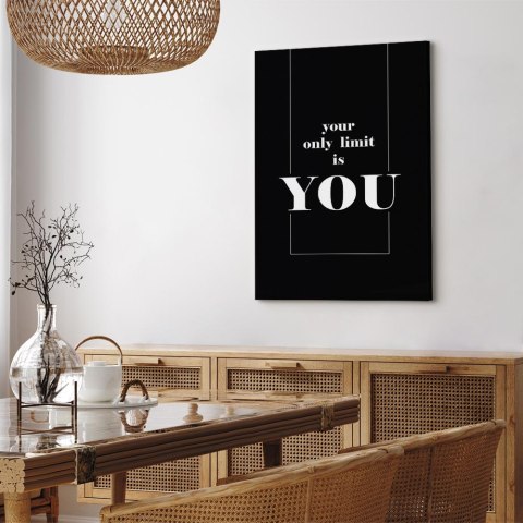 Obraz - Klucz do sukcesu (1-częściowy) - czerń i biel w napisach po angielsku 20x30 Premium Print