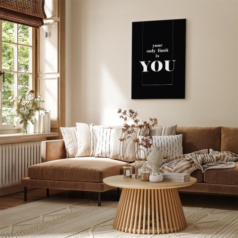 Obraz - Klucz do sukcesu (1-częściowy) - czerń i biel w napisach po angielsku 40x60 Standard