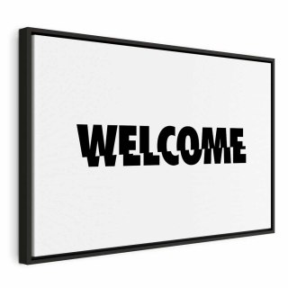 Obraz - Welcome (1-częściowy) szeroki 60x40 W ramie drewnianej czarnej