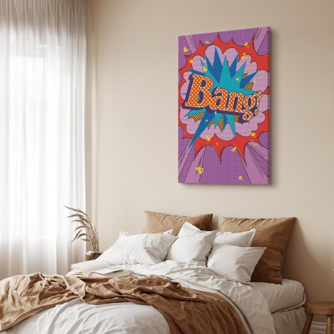 Obraz - Komiksowy street art (1-częściowy) - kolorowe napisy na barwnym tle 20x30 Na płótnie włoskim