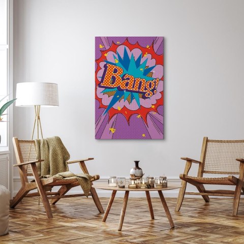 Obraz - Komiksowy street art (1-częściowy) - kolorowe napisy na barwnym tle 40x60 Standard