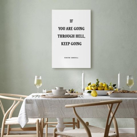 Obraz - Moc słów (1-częściowy) - motywacyjny napis Winstona Churchilla 20x30 Premium Print