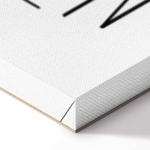 Obraz - Sztuka słów (1-częściowy) - inspirujący czarny napis na białym tle 20x30 Akustyczny