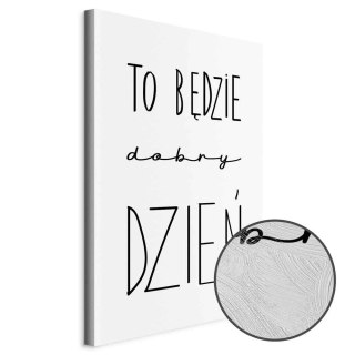 Obraz - Sztuka słów (1-częściowy) - inspirujący czarny napis na białym tle 20x30 Premium Print