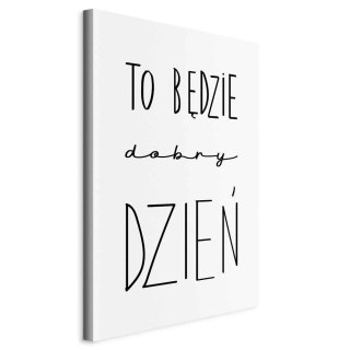 Obraz - Sztuka słów (1-częściowy) - inspirujący czarny napis na białym tle 40x60 Standard