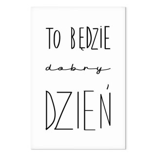 Obraz - Sztuka słów (1-częściowy) - inspirujący czarny napis na białym tle 80x120 Akustyczny