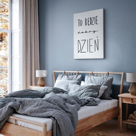 Obraz - Sztuka słów (1-częściowy) - inspirujący czarny napis na białym tle 80x120 Na płótnie włoskim