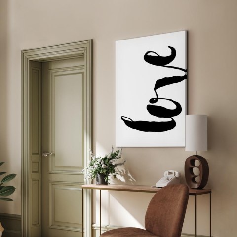 Obraz - Czarne Love (1-częściowy) pionowy 20x30 Premium Print