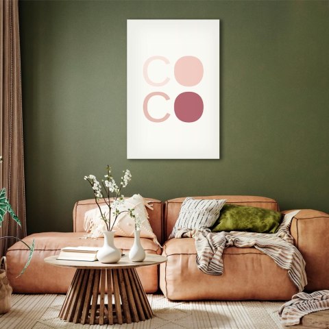 Obraz - Różowe Coco (1-częściowy) pionowy 60x90 Standard