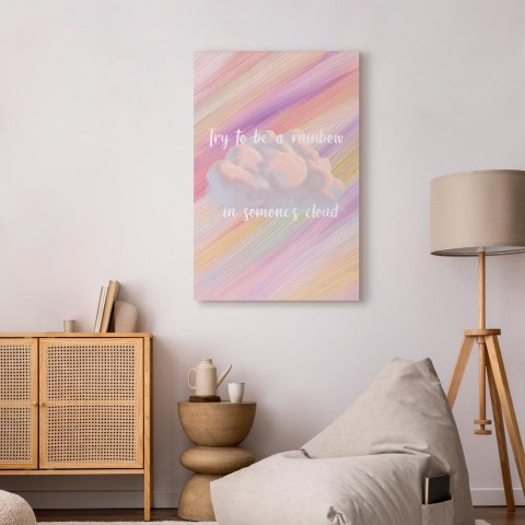 Obraz - Try to Be a Rainbow (1-częściowy) pionowy 40x60 Na płótnie włoskim