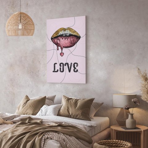 Obraz - Płynne usta (1-częściowy) pionowy 60x90 Standard