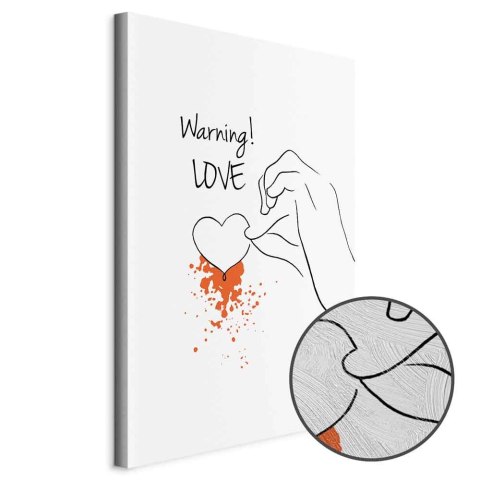 Obraz - Warning! Love (1-częściowy) pionowy 20x30 Premium Print