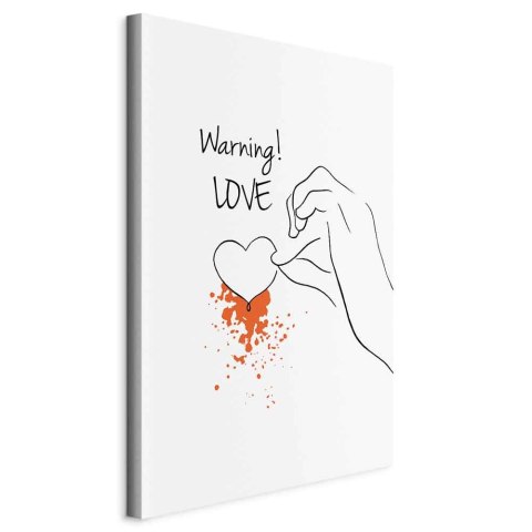 Obraz - Warning! Love (1-częściowy) pionowy 40x60 Standard