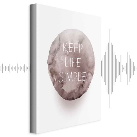 Obraz - Keep Life Simple (1-częściowy) pionowy 20x30 Akustyczny