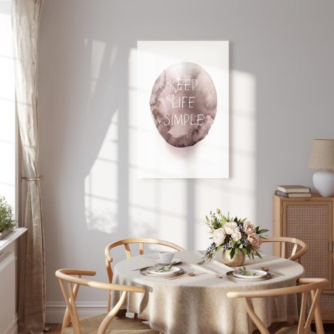 Obraz - Keep Life Simple (1-częściowy) pionowy 20x30 Akustyczny