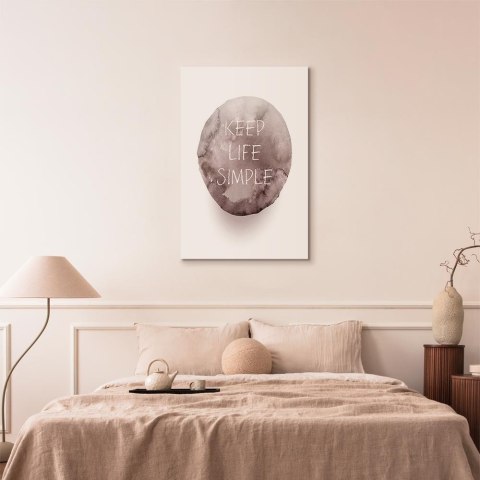 Obraz - Keep Life Simple (1-częściowy) pionowy 20x30 Na płótnie włoskim