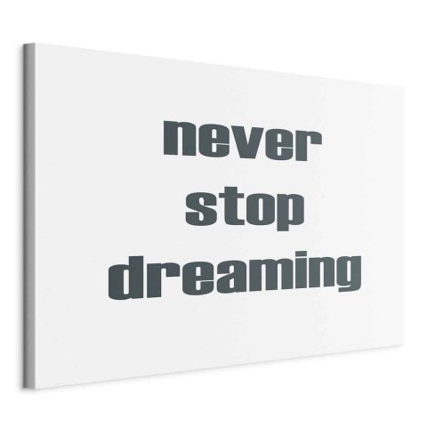 Obraz - Never Stop Dreaming (1-częściowy) szeroki 30x20 Na płótnie włoskim