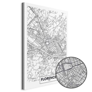Obraz - Mapa Florencji (1-częściowy) pionowy 20x30 Premium Print