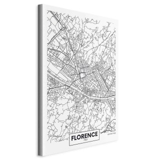 Obraz - Mapa Florencji (1-częściowy) pionowy 80x120 Standard