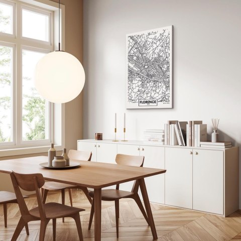 Obraz - Mapa Florencji (1-częściowy) pionowy 20x30 Akustyczny