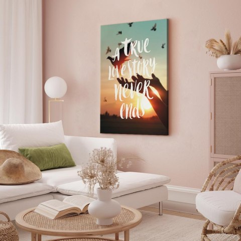 Obraz - A True Love Story Never Ends (1-częściowy) pionowy 40x60 Premium Print