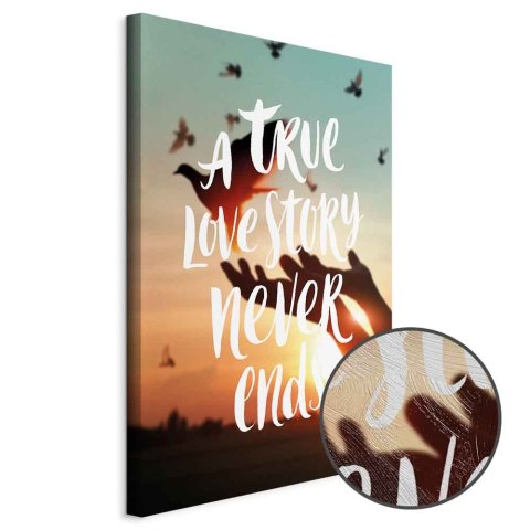 Obraz - A True Love Story Never Ends (1-częściowy) pionowy 80x120 Premium Print