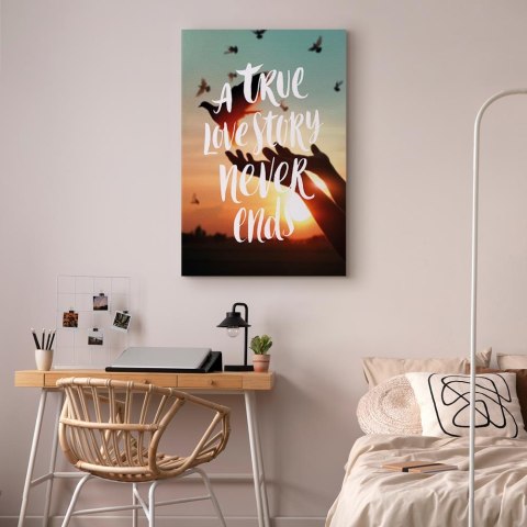 Obraz - A True Love Story Never Ends (1-częściowy) pionowy 80x120 Standard