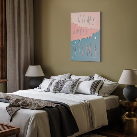 Obraz - Napisy: Home Sweet Home (1-częściowy) pionowy 20x30 Na płótnie włoskim