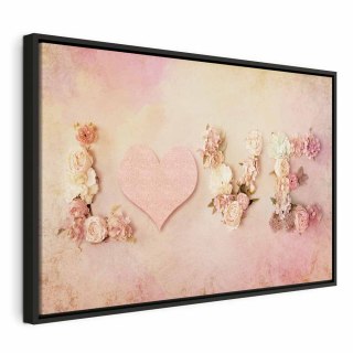Obraz - Czas na miłość (1-częściowy) szeroki 60x40 W ramie drewnianej czarnej