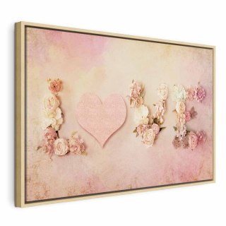 Obraz - Czas na miłość (1-częściowy) szeroki 90x60 W ramie drewnianej naturalnej