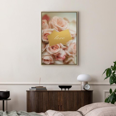 Obraz - Jedno uczucie (1-częściowy) pionowy 40x60 W ramie drewnianej naturalnej