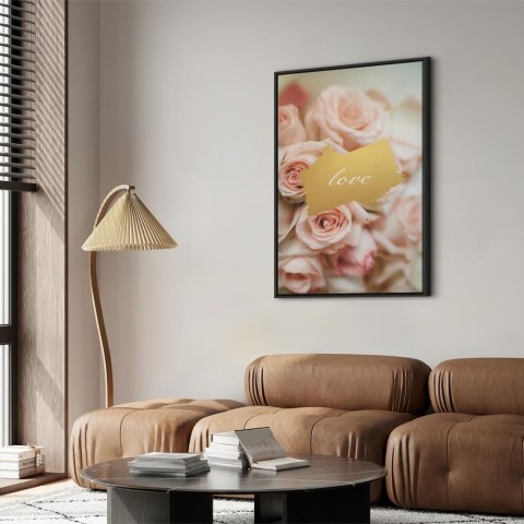 Obraz - Jedno uczucie (1-częściowy) pionowy 60x90 W ramie drewnianej czarnej