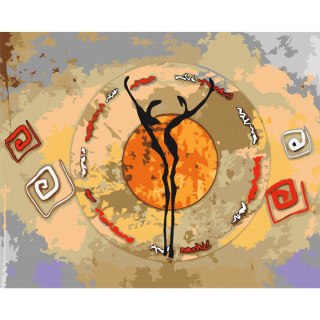 Obraz do samodzielnego malowania - Afrykański taniec 50x40
