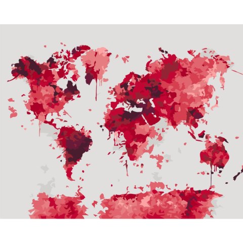 Obraz do samodzielnego malowania - Akwarelowa mapa 50x40