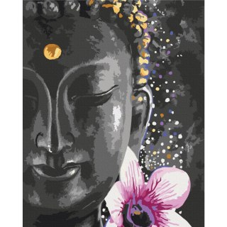 Obraz do samodzielnego malowania - Budda i kwiat 40x50