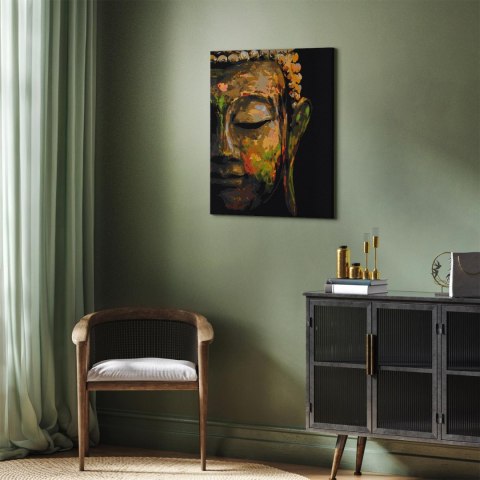 Obraz do samodzielnego malowania - Budda w cieniu 40x50
