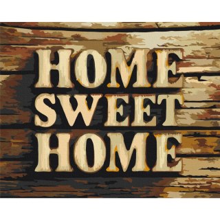 Obraz do samodzielnego malowania - Drewniane home 50x40