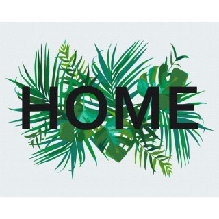 Obraz do samodzielnego malowania - Home na liściach 50x40