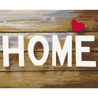 Obraz do samodzielnego malowania - Home z sercem 50x40