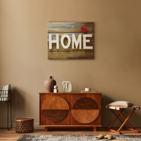 Obraz do samodzielnego malowania - Home z sercem 50x40