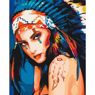Obraz do samodzielnego malowania - Indianka 40x50