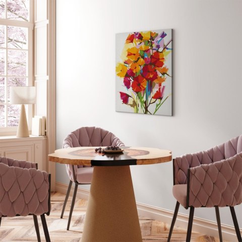 Obraz do samodzielnego malowania - Kwiaty lata 40x50