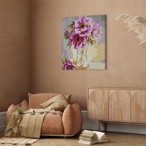 Obraz do samodzielnego malowania - Kwiaty w wazonie 40x50