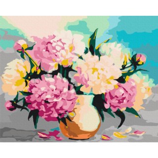 Obraz do samodzielnego malowania - Kwiaty w wazonie 50x40